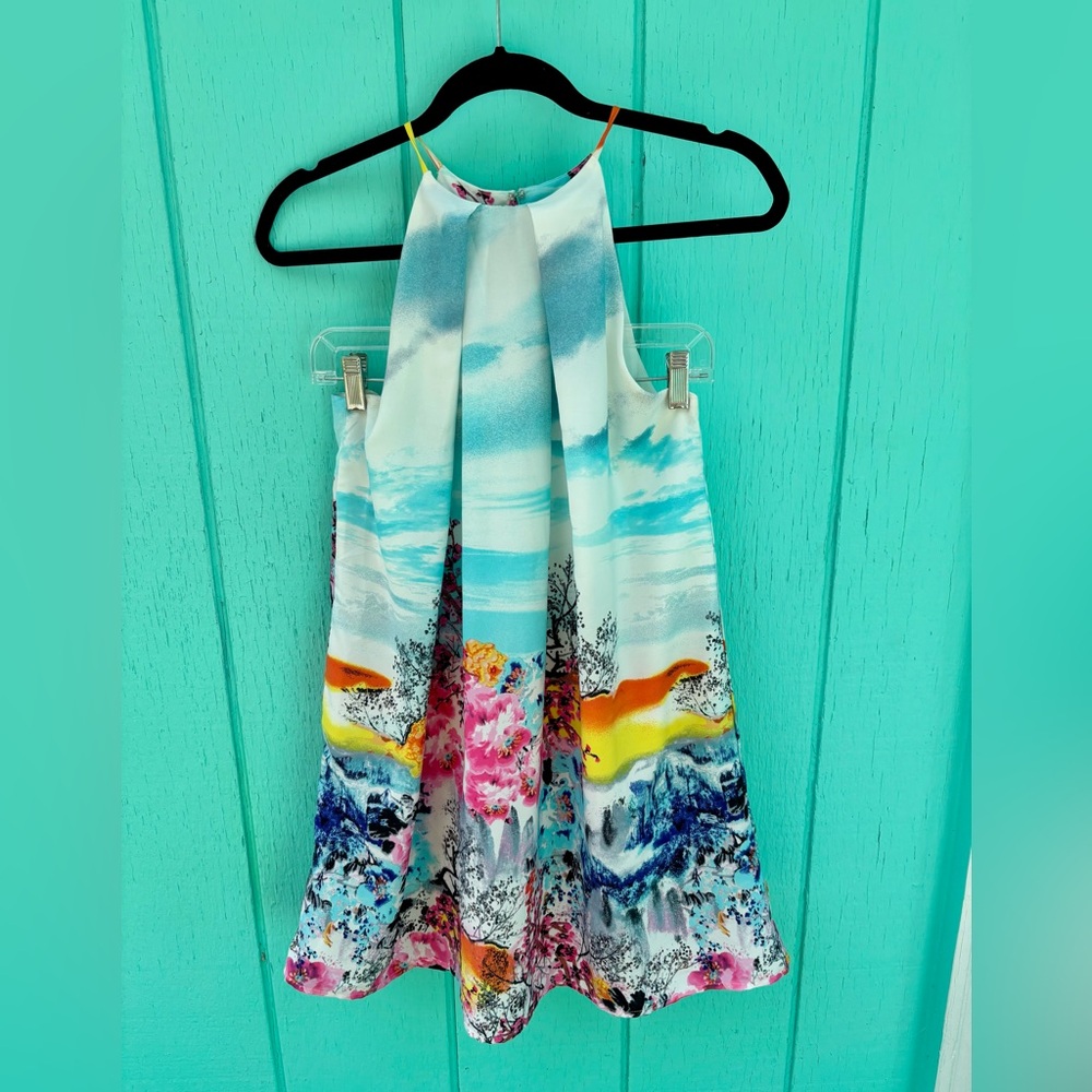 🌻 Watercolor A-Line Dress Women’s Size Large